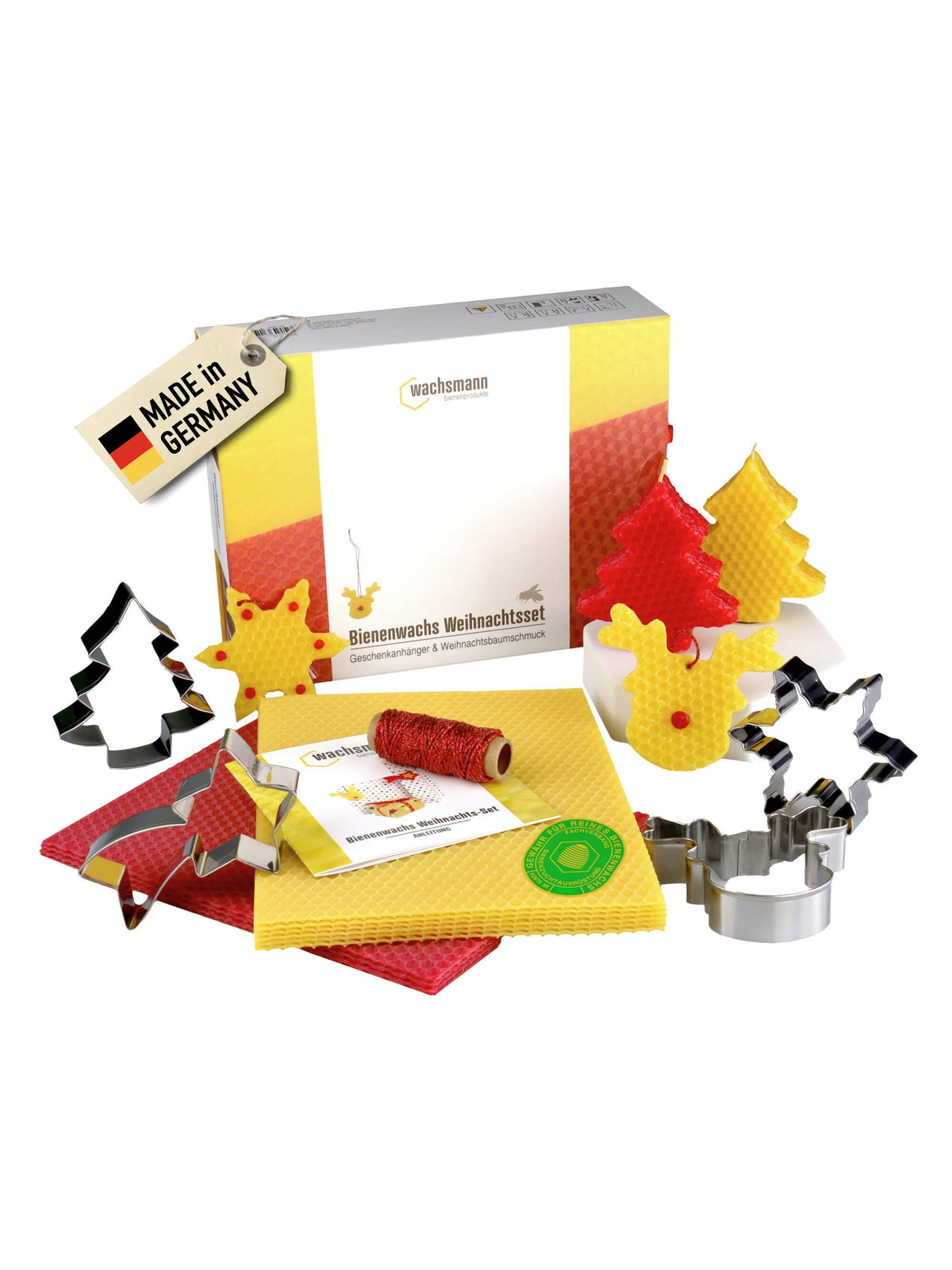 Bienenwachs Weihnachtsset: Geschenkanhänger und Weihnachtsbaum Schmuck selber machen ,